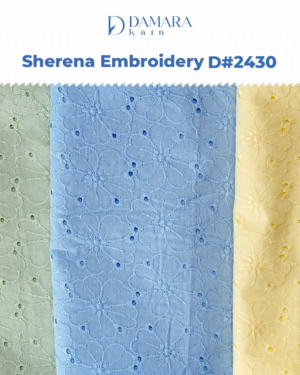 Kain Katun Bordir Sherena Embroidery D#2430